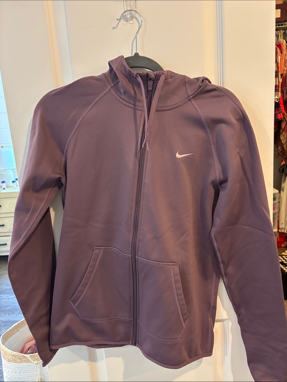 Nike Men's Mauve Full-Zip Hooded Jacket